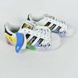 Adidas Rainbow Paint Splatter Shell top Shoes